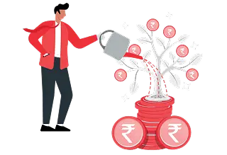 Illustration of investor setting financial goals for mutual fund investment.