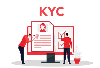 Illustration of KYC verification process for mutual fund account opening.